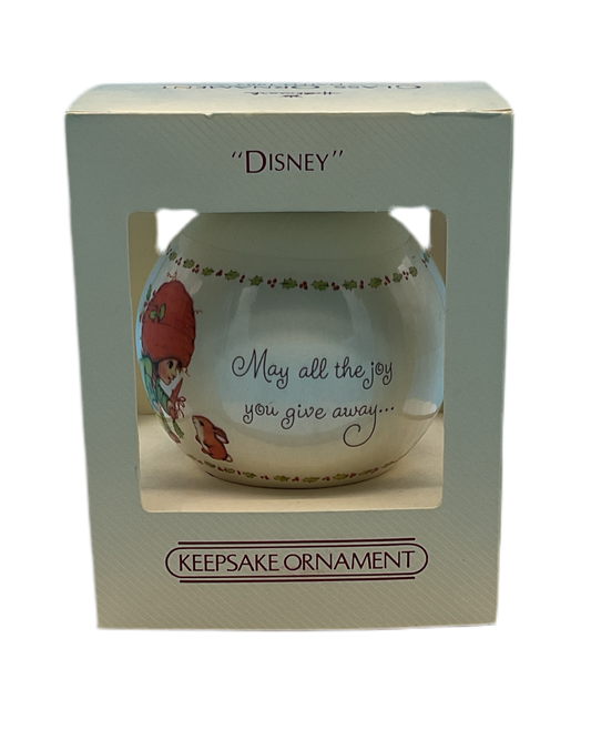 Hallmark Glass Ornament Disney Ornament 1983 Vintage Keepsake Christmas