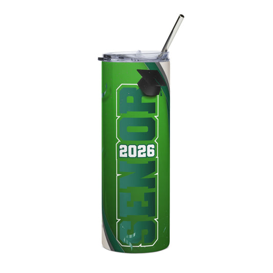 Tumbler — Senior 2026 Green Graduation Stainless Steel Tumbler