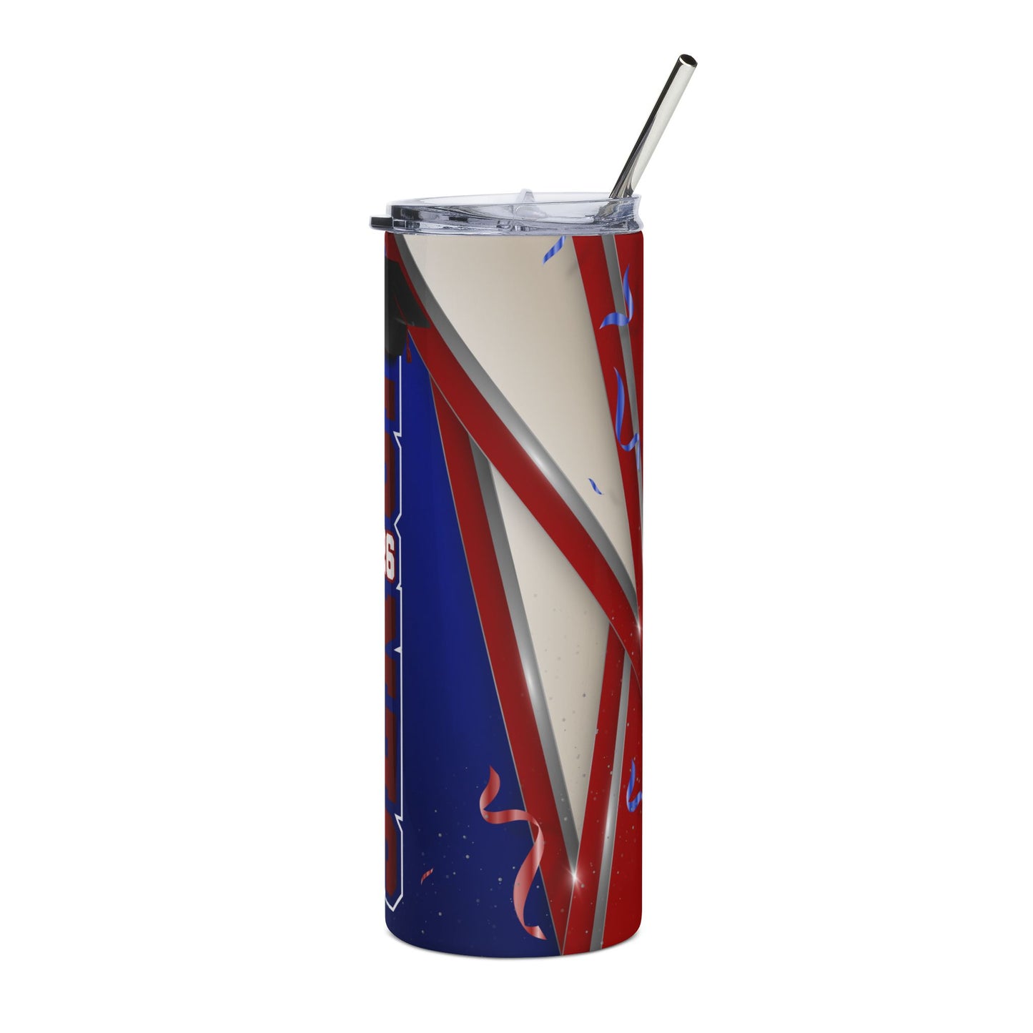 Senior 2026 Red/Blue Stainless Steel Tumbler – 20oz Graduation Travel Cup