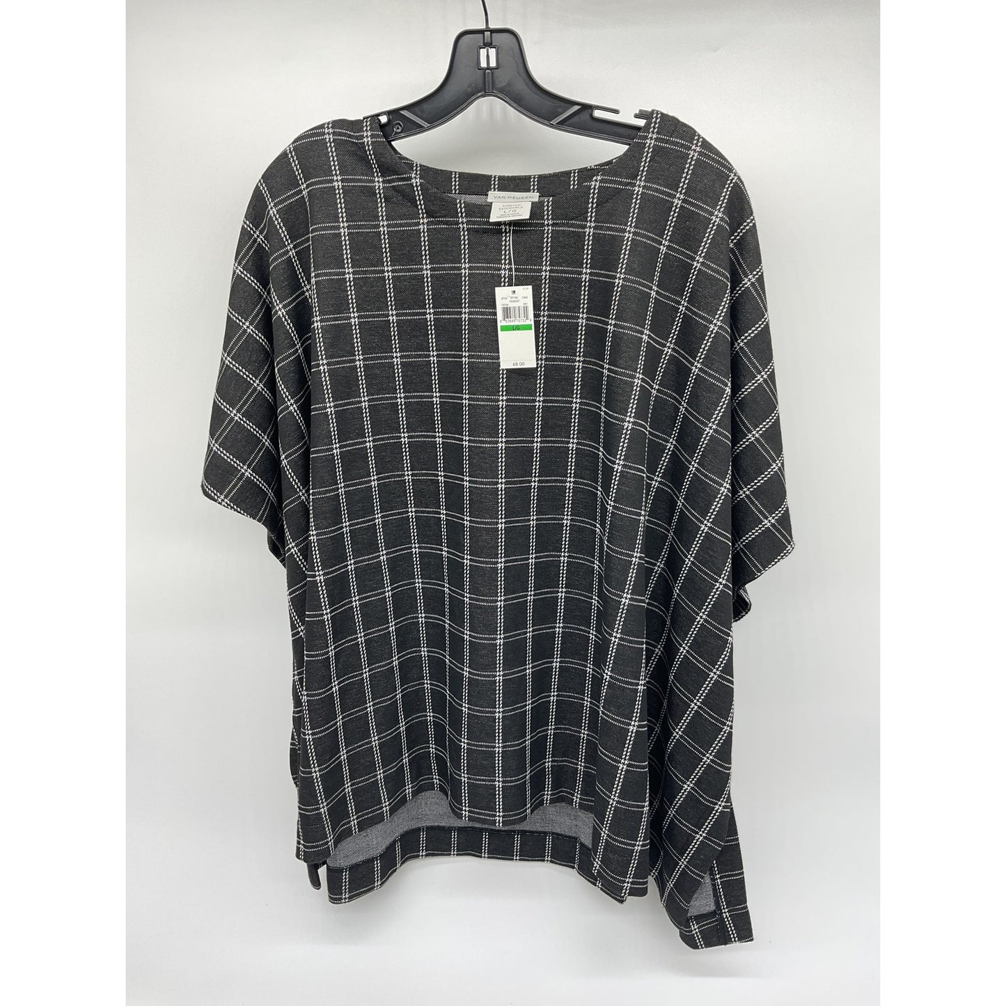 Van Heusen Women’s Plaid Stretch Top – L