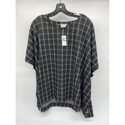 Van Heusen Women’s Plaid Stretch Top – L