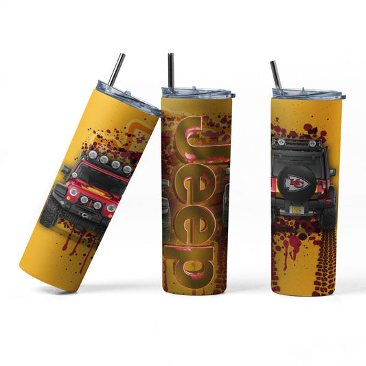 20oz Tumbler ~ Kansas City Chiefs Jeep