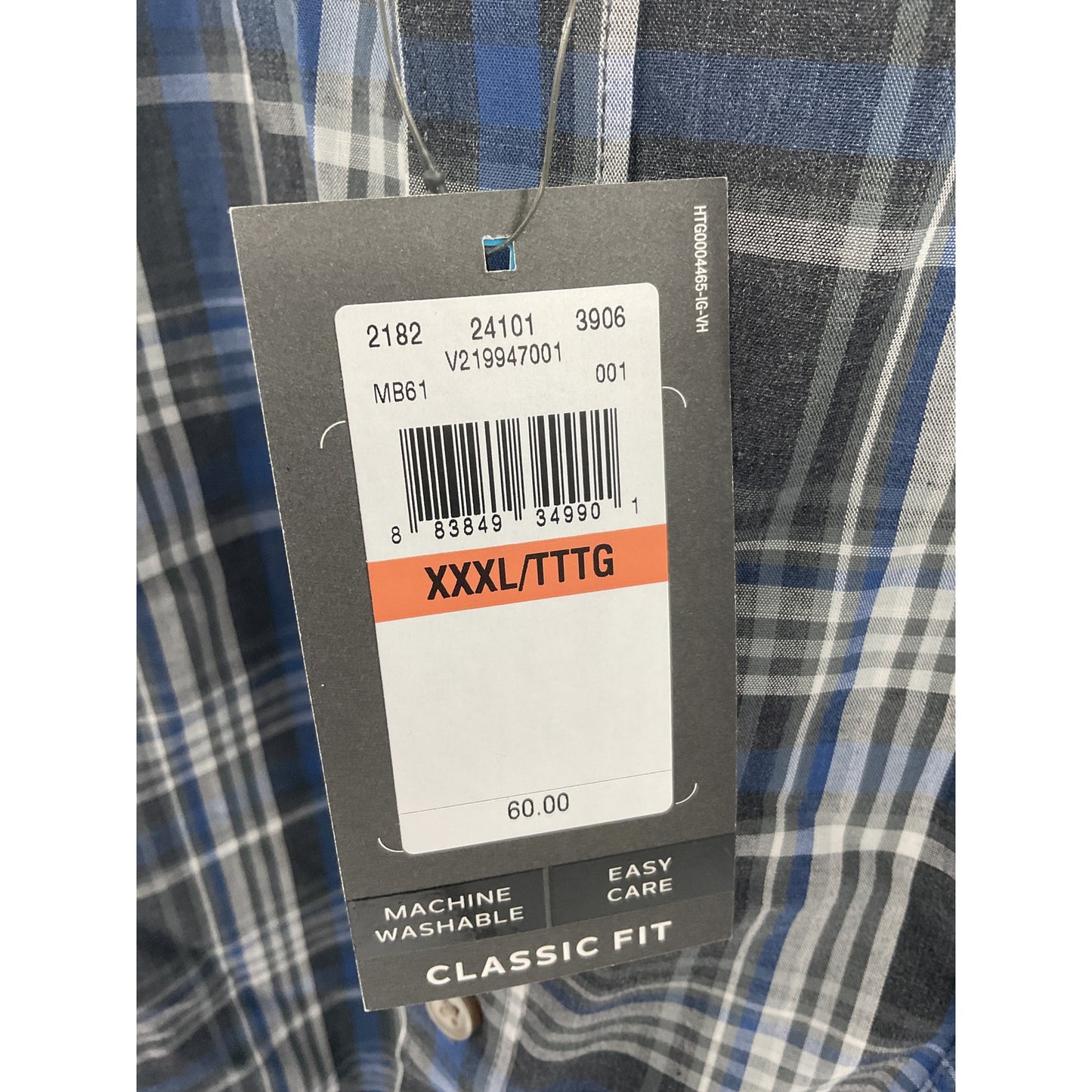 Van Heusen Never Tuck Slim Fit Long-Sleeve Button-Up Shirt XXXL