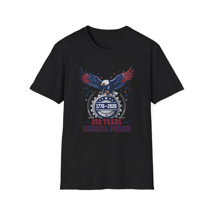 250 Years America Forged T-Shirt – 1776-2026 Patriotic Eagle Tee