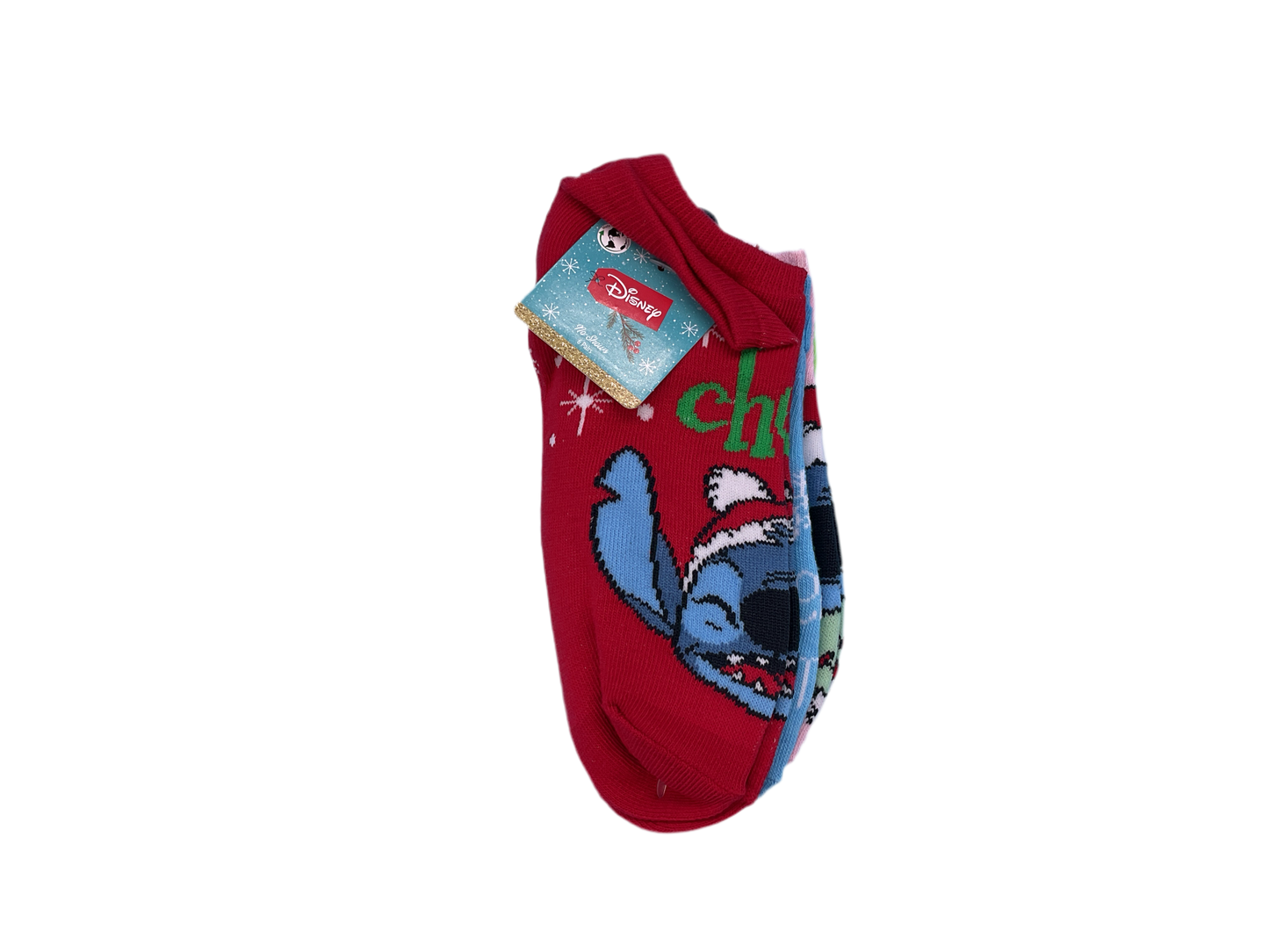 Disney’s Stitch Christmas No-Show Sock 6-Pack - Shoe Size 4-10