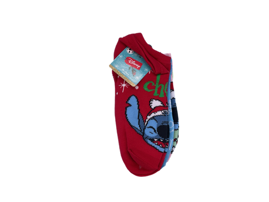 Disney’s Stitch Christmas No-Show Sock 6-Pack - Shoe Size 4-10