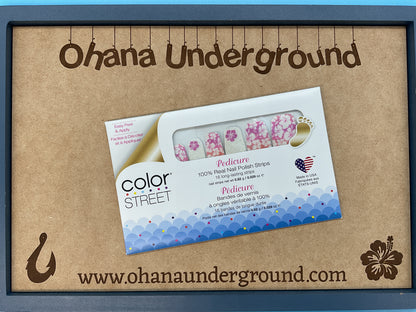 Color Street Pedicure Nail Strips Hibiscus Kiss