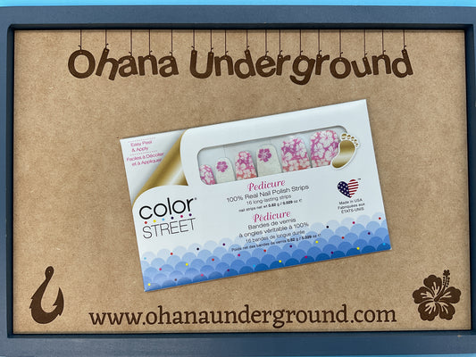 Color Street Pedicure Nail Strips Hibiscus Kiss