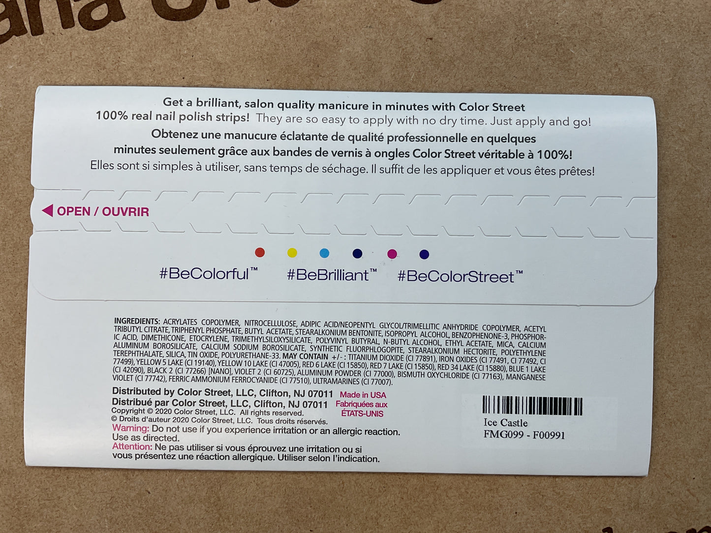 Color Street Nail Strips | Ice Castle | Real Polish | Easy Apply