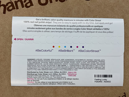 Color Street Nail Strips | Feeling Lucky | Real Polish | Easy Apply |