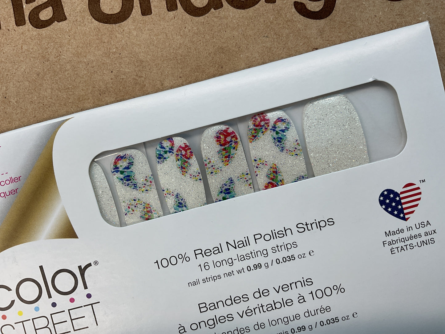 Color Street Infinite Space FMG278 Purple Blue Glitter Nail Strips