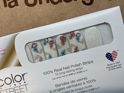 Color Street Infinite Space FMG278 Purple Blue Glitter Nail Strips