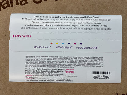 Color Street Nail Strips | Head Over Claws | Real Polish | Easy Apply |