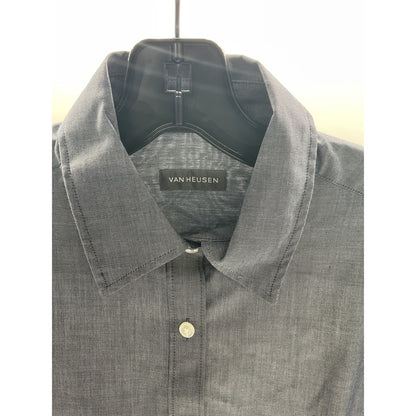 Van Heusen Womens Gray Button Up Size 4-6 S