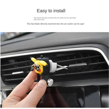 Pokemon Pikachu Car Aromatherapy Clip Cute Anime Doll Car