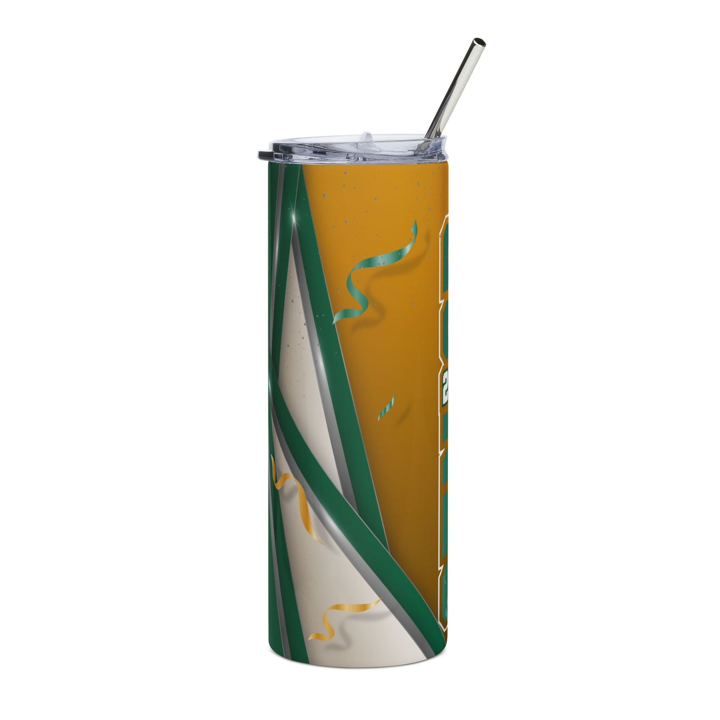 2026 Seniors Green/Gold Graduation Stainless Steel Tumbler - 20oz