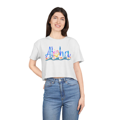 Aloha Women’s Crop Tee – Summer Vibe Top