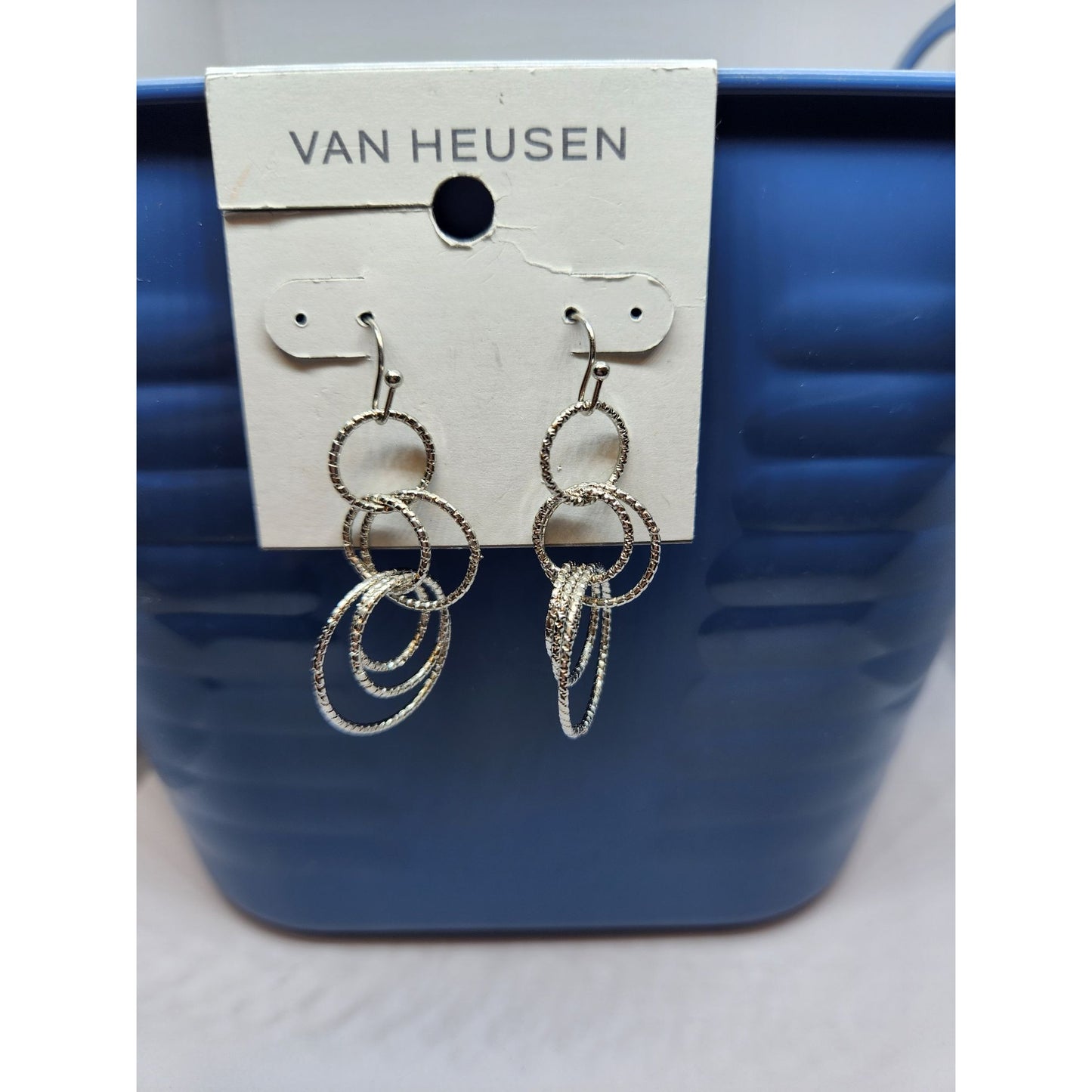 Van Heusen Silver Tone Multi Circle Dangle Earrings