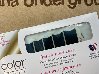 Color Street Nail Strips | French Manicure | Gotham Night | Real Polish | Easy Apply