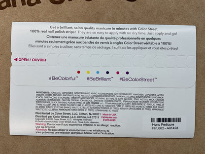 Color Street Pedicure Overlay Honu Clear