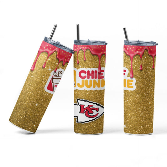 20oz Tumbler ~ Kansas City Chiefs Drip *Chiefs Junkie*