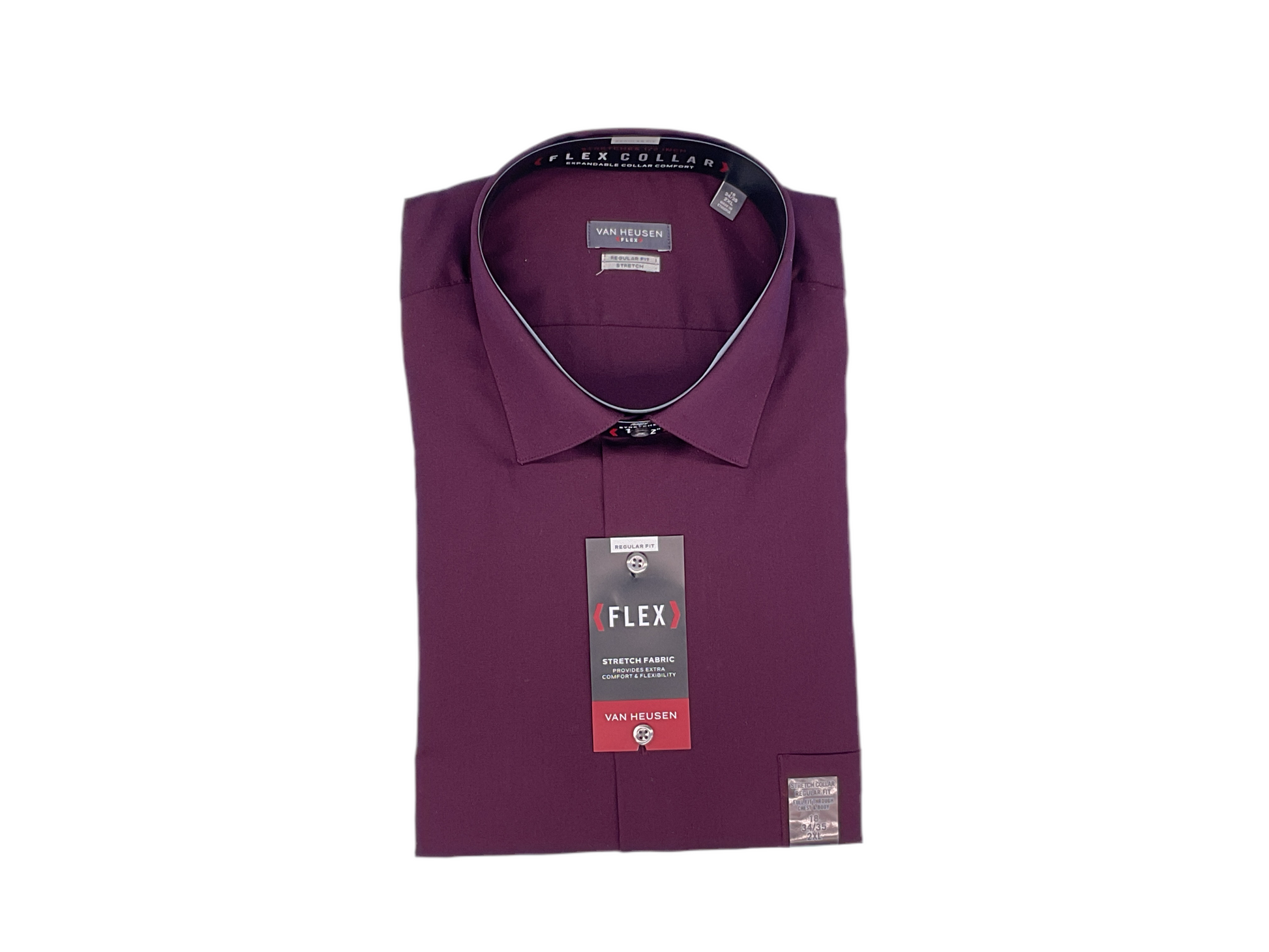 Van Heusen Flex Collar Mens Regular Fit Long Sleeve Dress Shirt 18