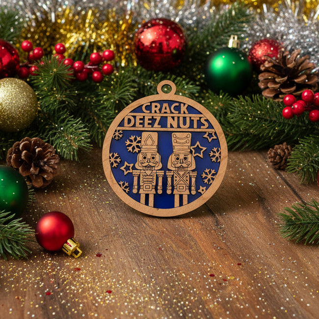Decorative Christmas ornament with festive background