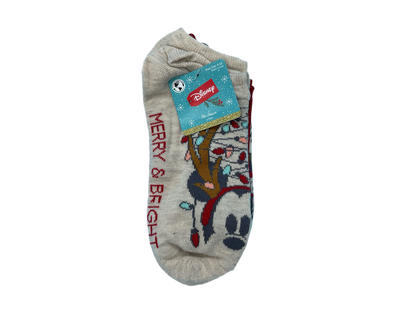 Disney’s Mickey & Minnie Christmas No-Show Sock 6-Pack - Shoe Size 4-10