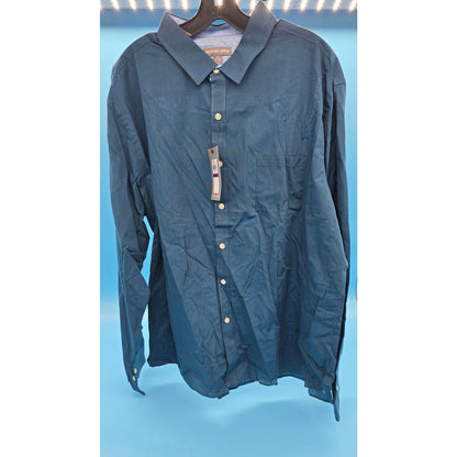 Geoffrey Beene Blue Slim Fit Button Up XXL NWT
