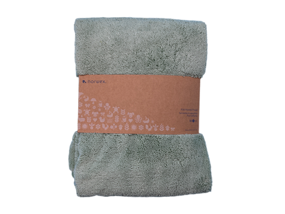 Norwex Kids Hooded Towel – Sage with Woodland Hood & BacLock® Microfiber