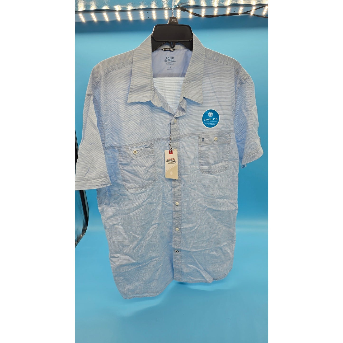 IZOD Saltwater Relaxed Classics Button-Up Shirt – Dockside Chambray – Little Boy Blue (NWT)