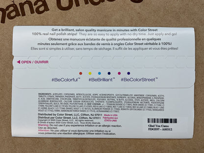 Color Street Nail Strips | Glad You Camo | Real Polish | Easy Apply |