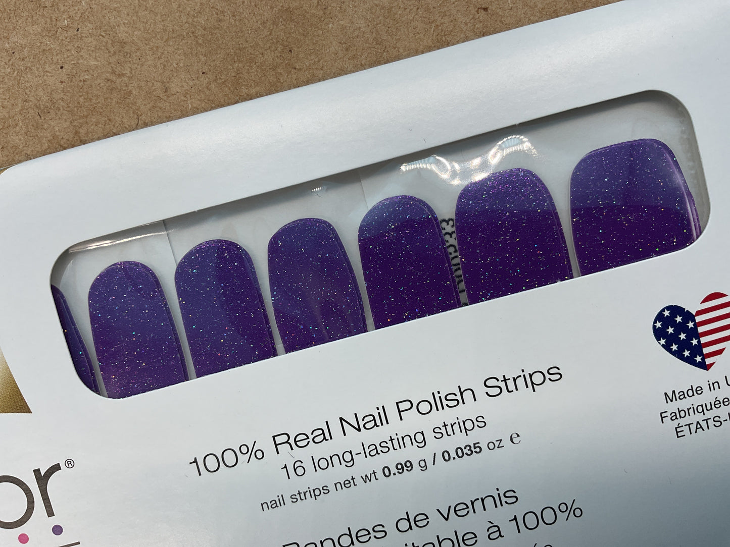 Color Street Iris Bliss Nail Strips – Holographic Vibrant Purple Glitter Mani