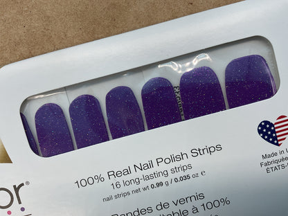 Color Street Iris Bliss Nail Strips – Holographic Vibrant Purple Glitter Mani