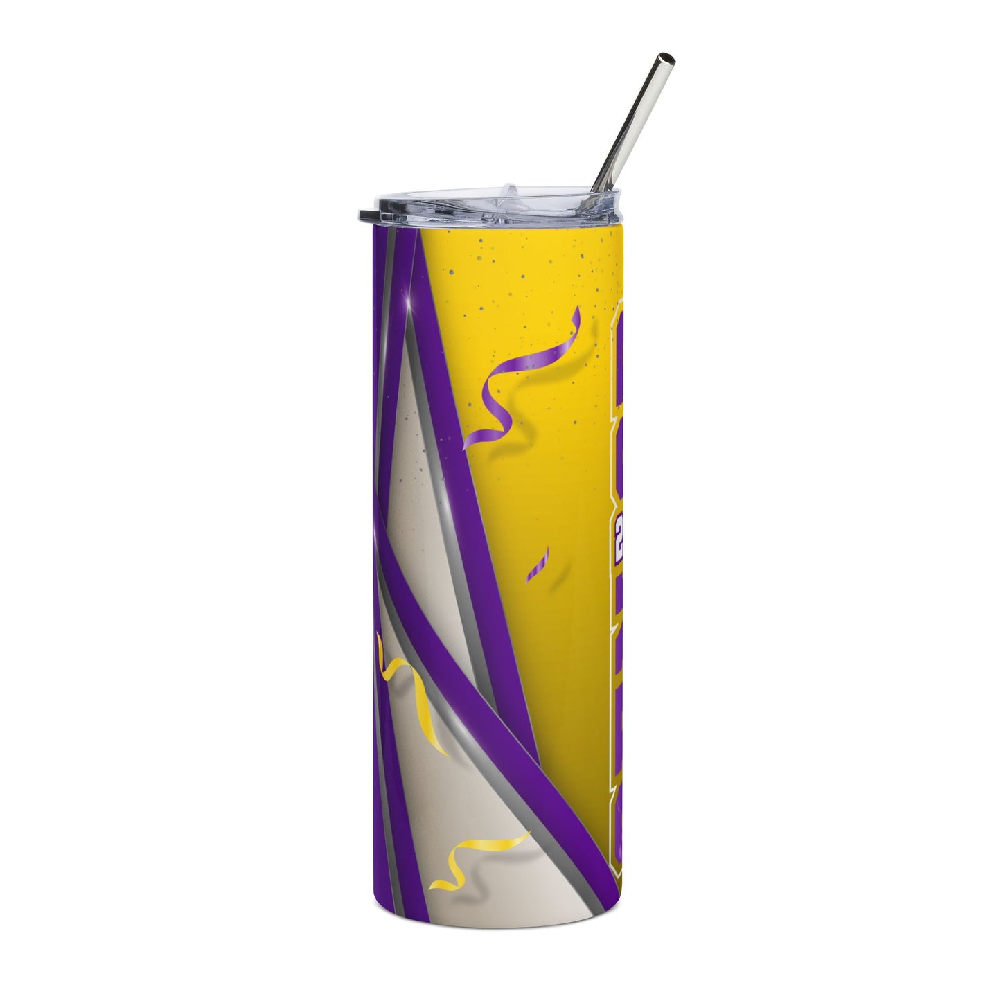 Senior 2026 Stainless Steel Tumbler — Graduation Travel Cup with Cap & Straw