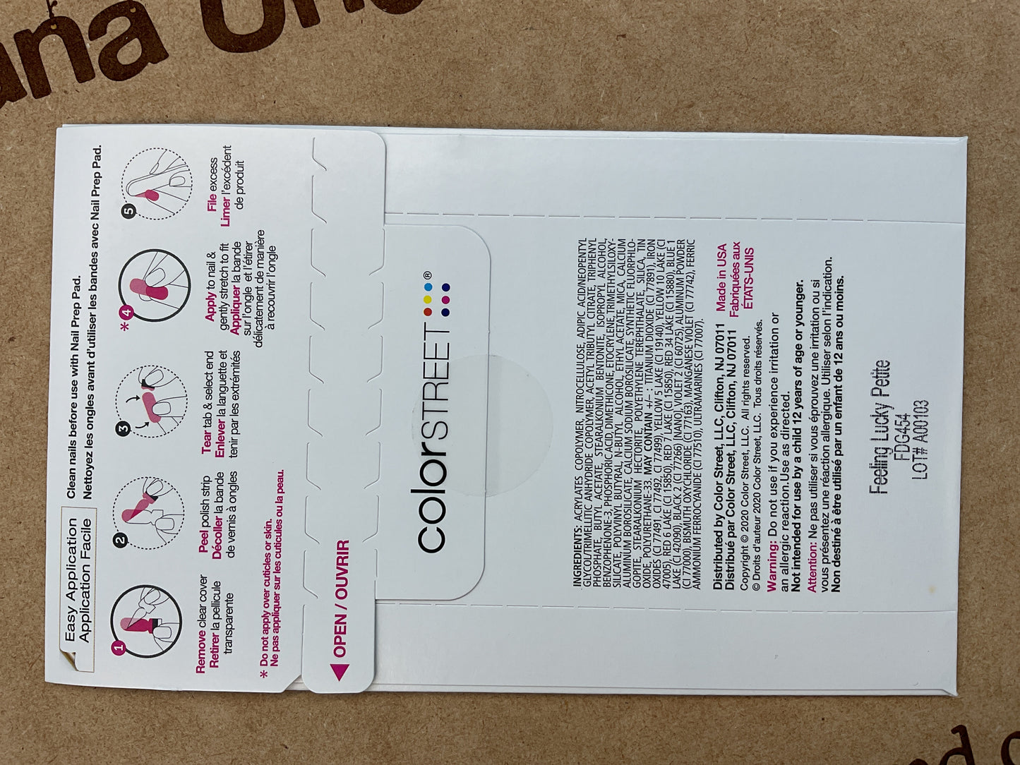 Color Street Nail Strips | Petite | Feeling Lucky | Real Polish | Easy Apply