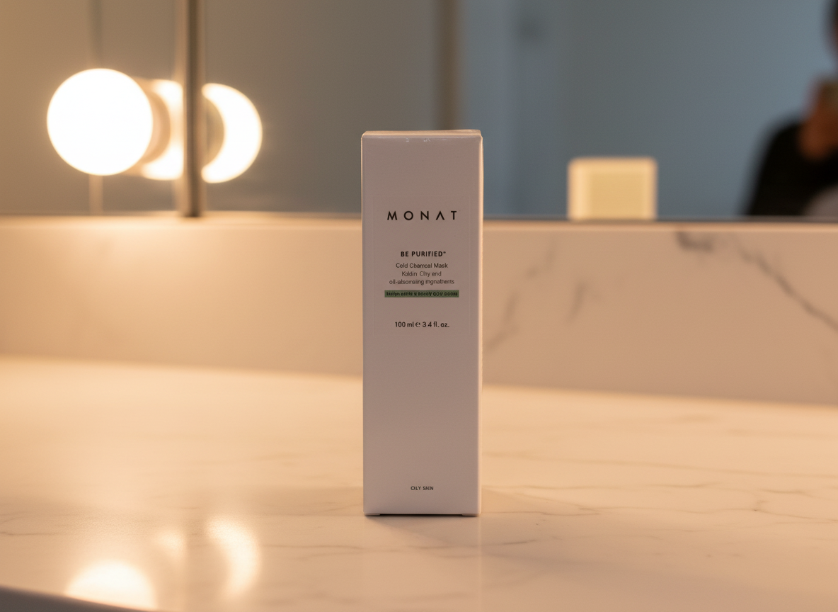 Monat Be Purified Cold Charcoal Mask 3.4 fl oz | Cooling Pore-Clearing Clay Mask | Ohana Underground