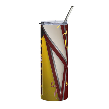Senior 2026 Red/Yellow Stainless Steel Tumbler - Graduation Slim Travel Cup