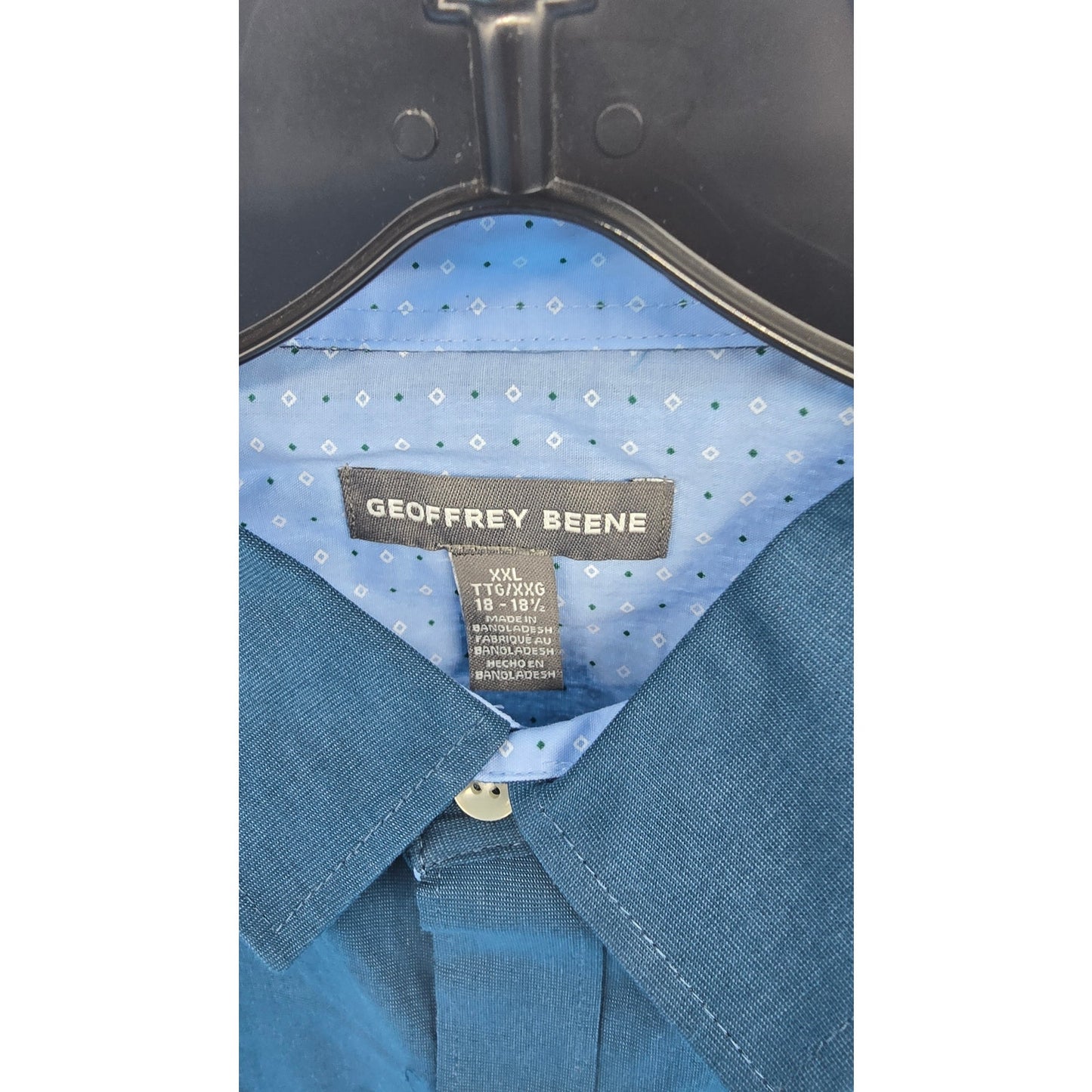 Geoffrey Beene Blue Slim Fit Button Up XXL NWT