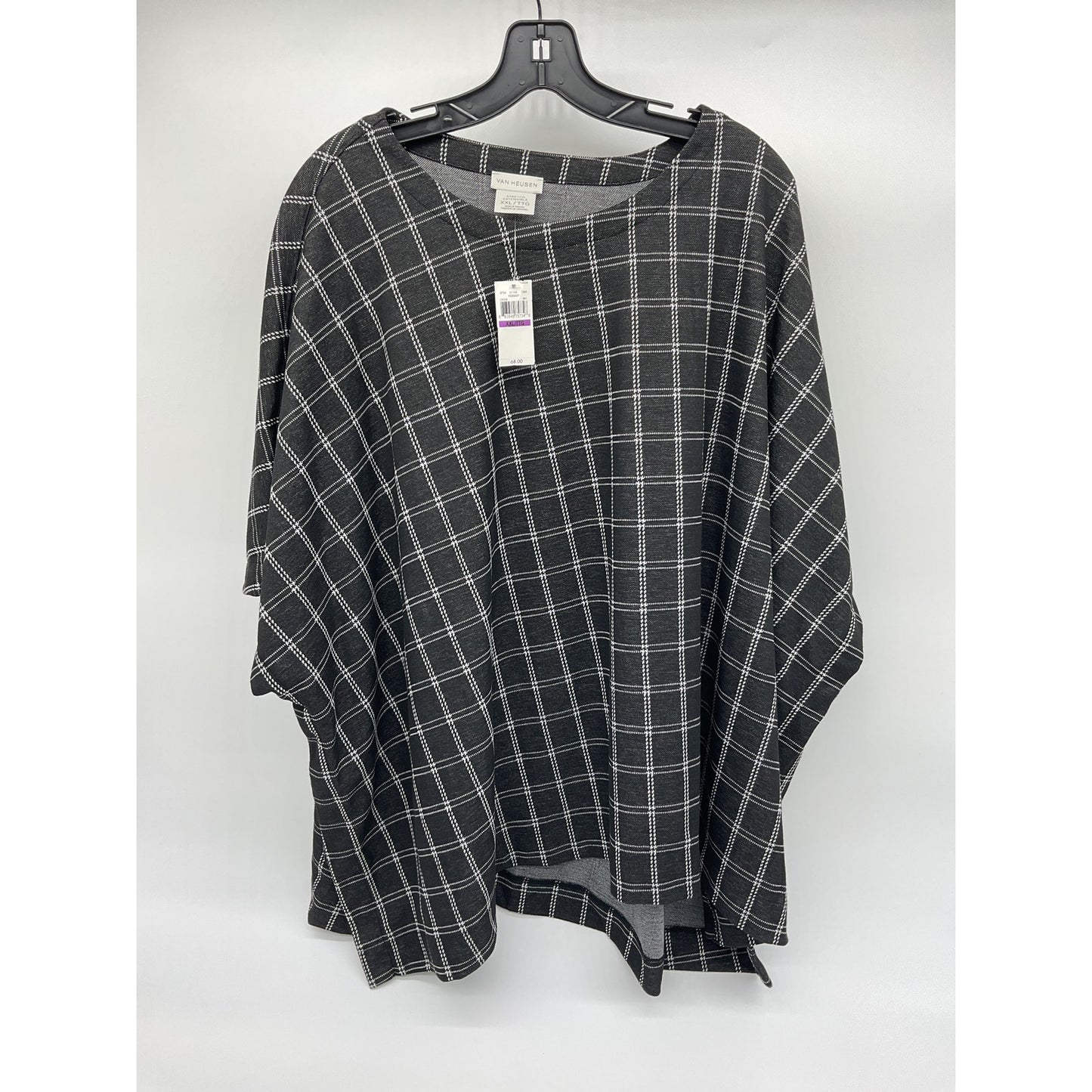 Van Heusen Women’s Plaid Stretch Top – XXL