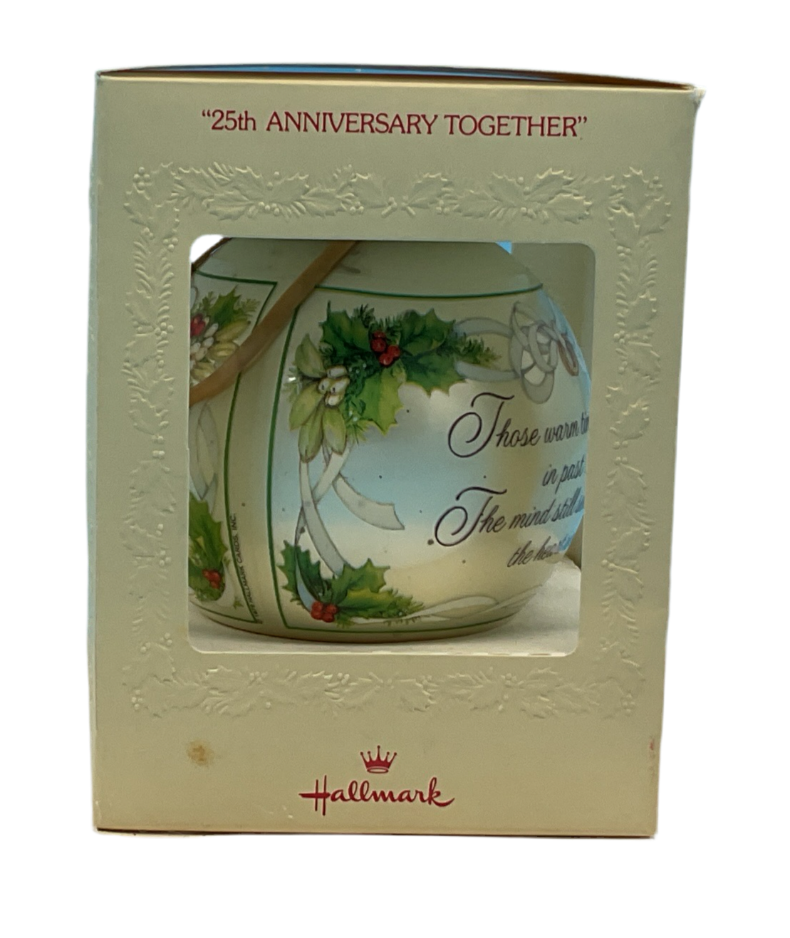 Hallmark Glass Ornament 1979 25th Anniversary Together Vintage Keepsake Christmas