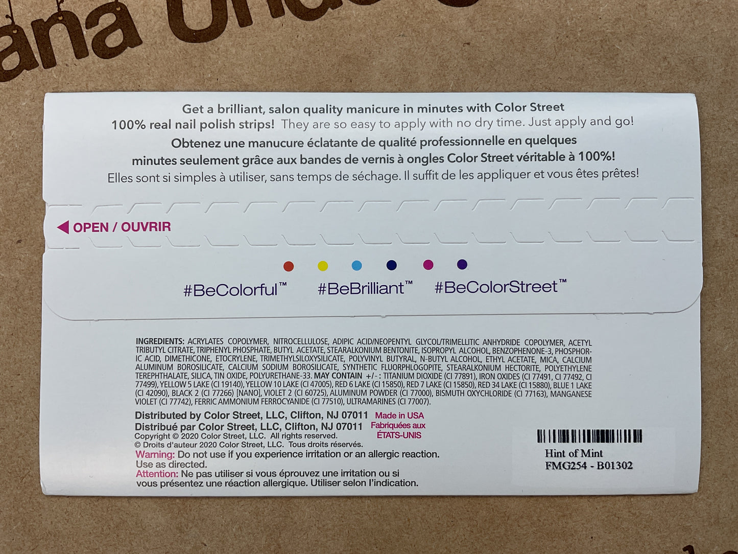 Color Street Nail Strips | Hint of Mint | Real Polish | Easy Apply |