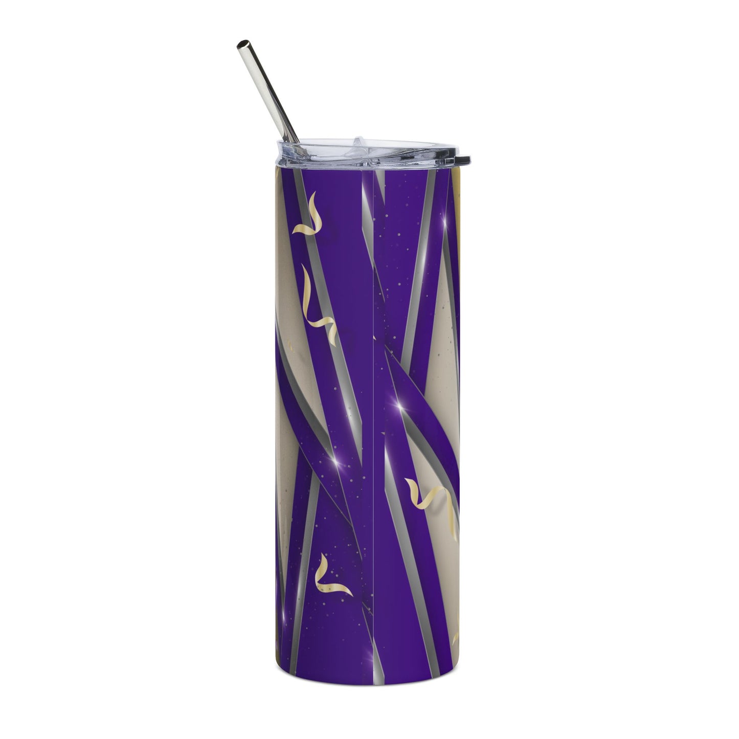 2026 Senior Stainless Steel Tumbler Purple/Gold— Graduation Gift Travel Cup