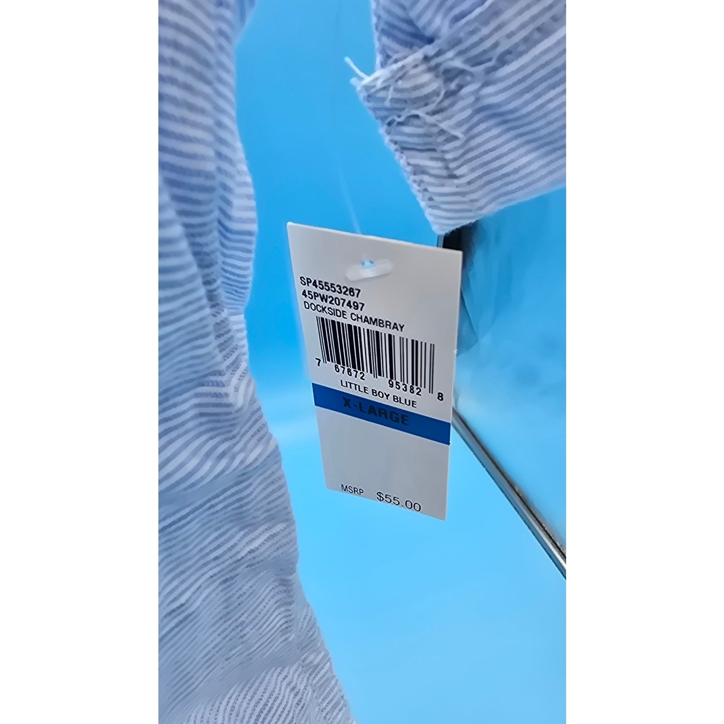 IZOD Saltwater Dockside Chambray Shirt Little Boy Blue XL