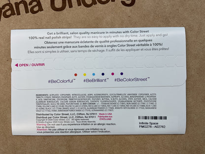 Color Street Infinite Space FMG278 Purple Blue Glitter Nail Strips