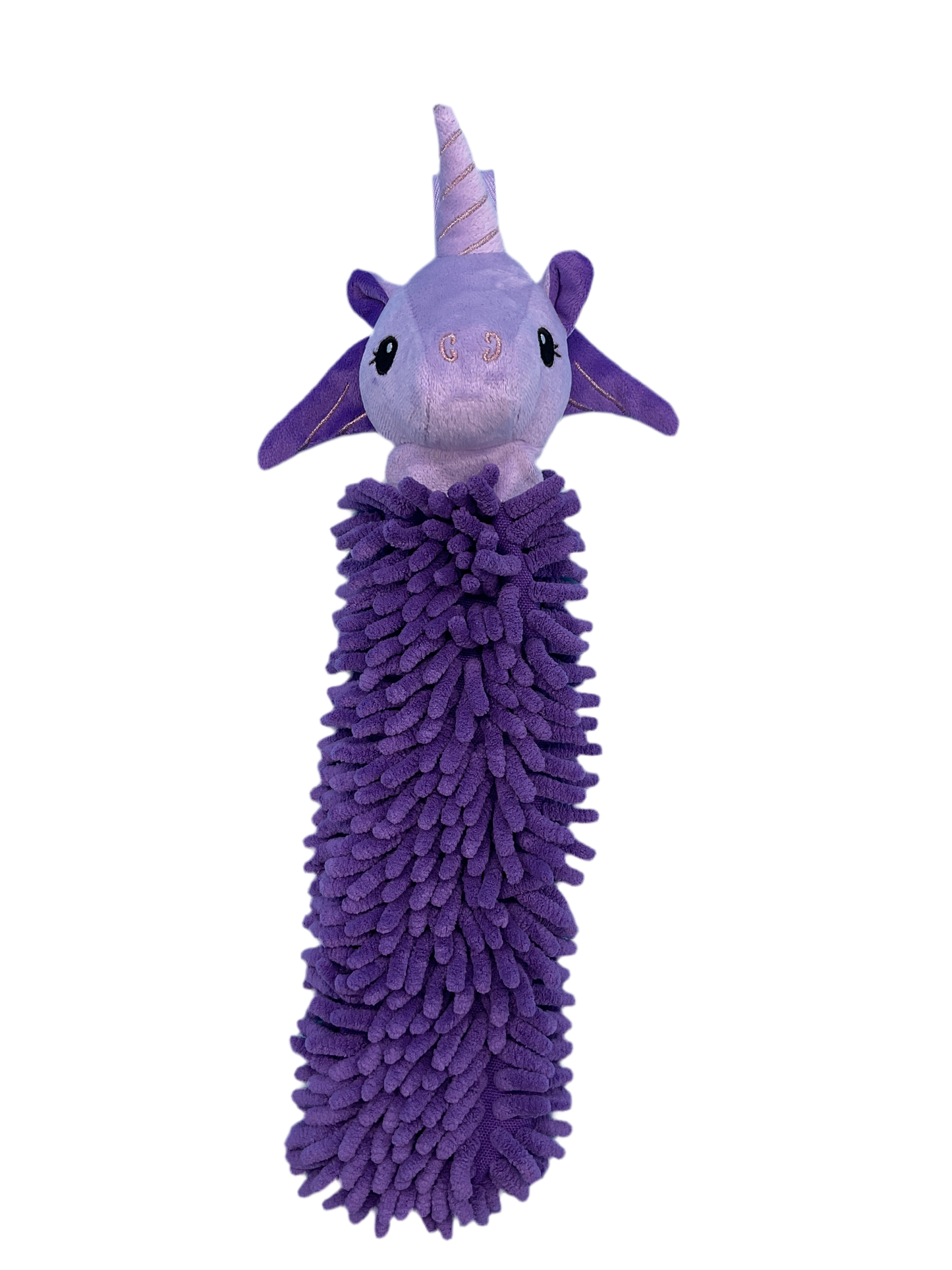 Norwex Kids Pet To Dry Chenille Hand Towel – Purple Unicorn with BacLock®