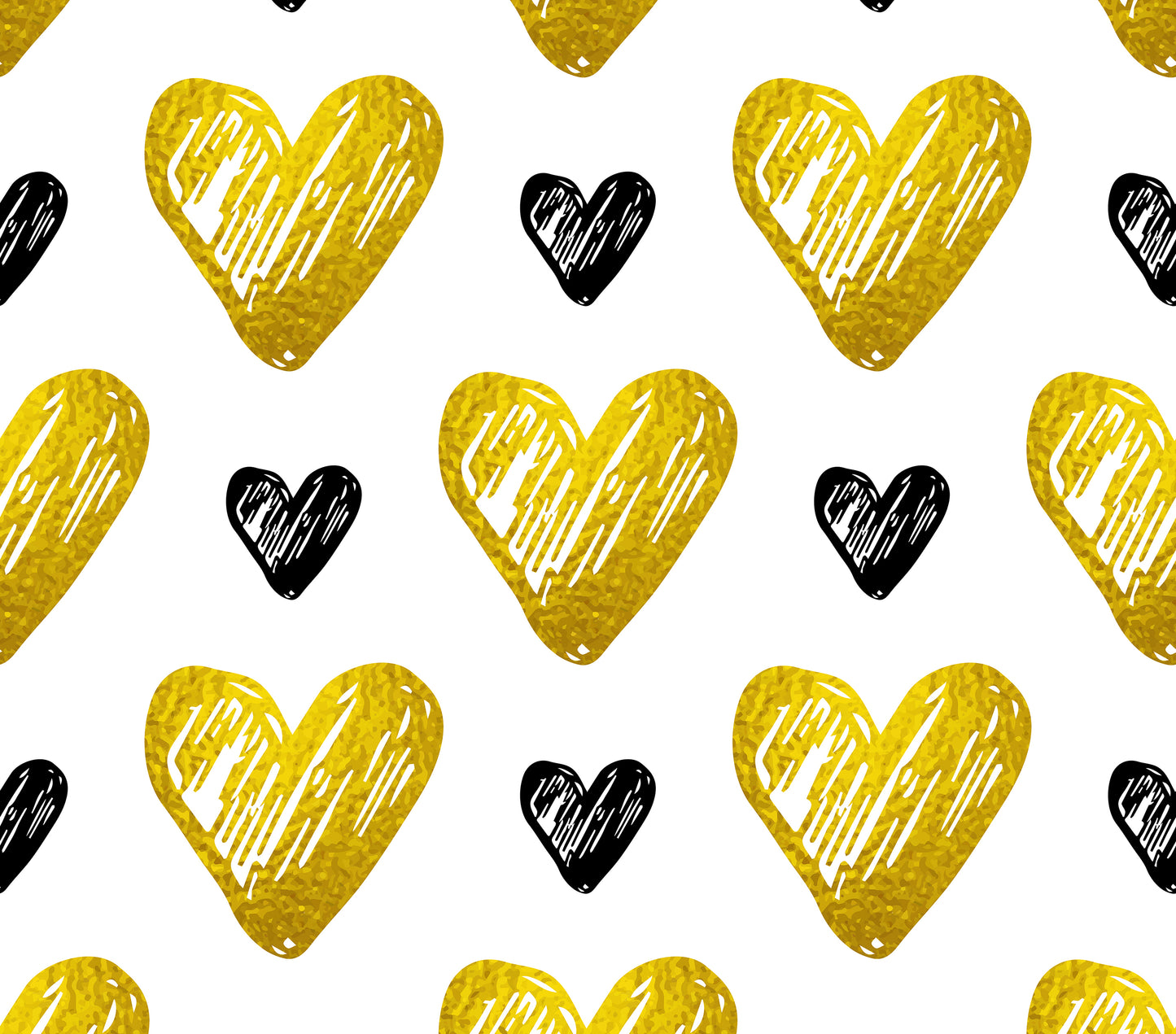 Black & Gold Hearts Design 20 oz. Tumbler