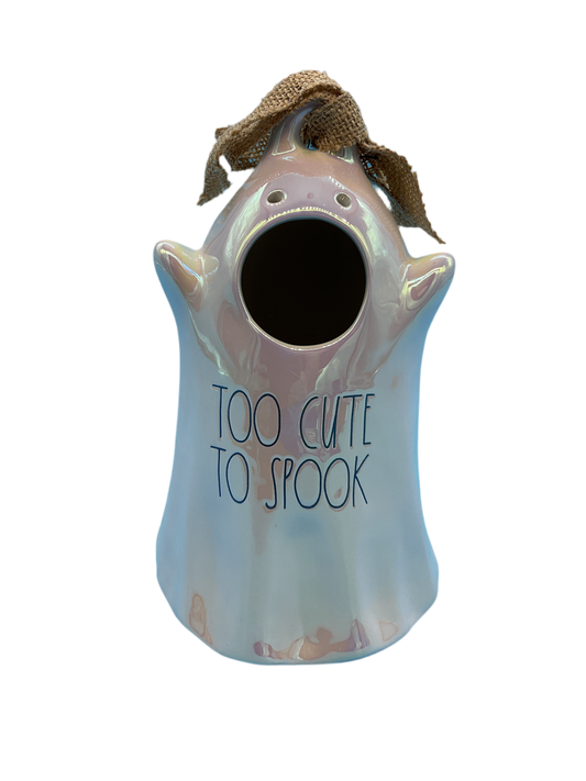 Rae Dunn ~ Too Cute To Spook Luster Ghost Birdhouse