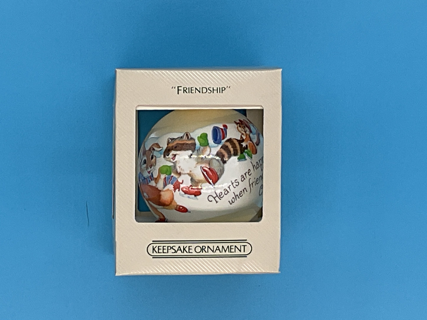 Hallmark Unbreakable Satin Friendship Ornament 1982 Vintage Keepsake Christmas