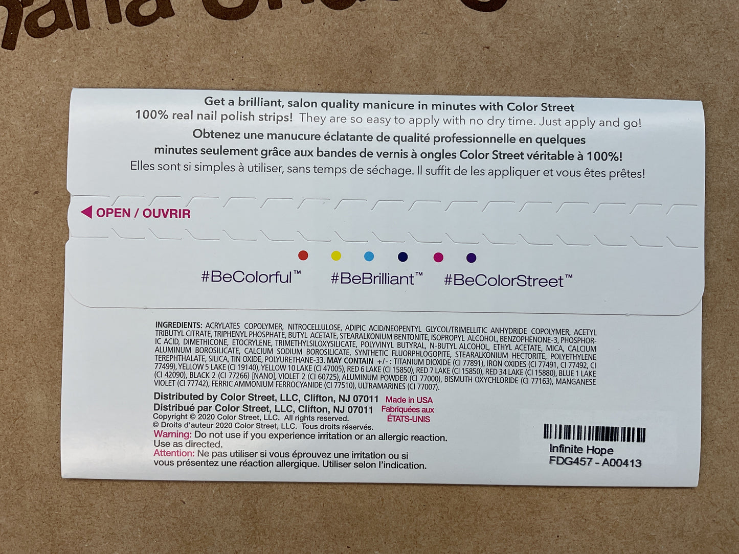 Color Street Infinite Space FMG278 Purple Blue Glitter Nail Strips